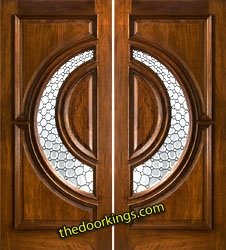 mahogany double door